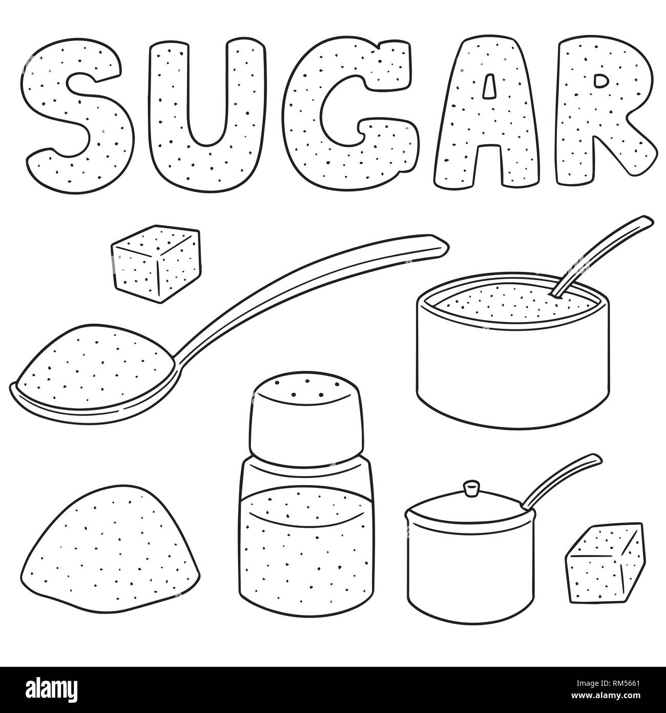 vector set of sugar Stock Vector Image &amp; Art - Alamy