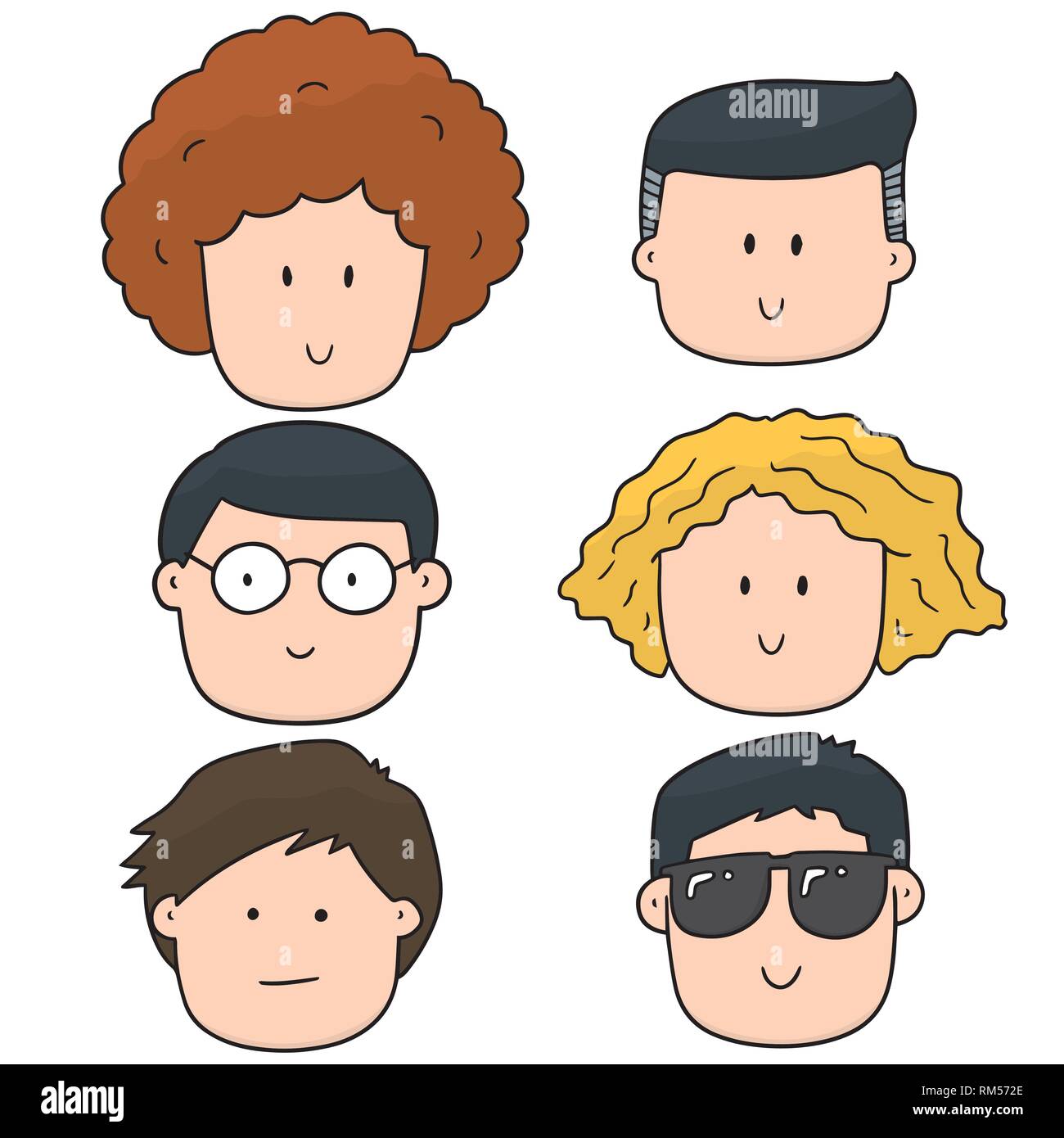 vector set of cartoon face Stock Vector Image & Art - Alamy