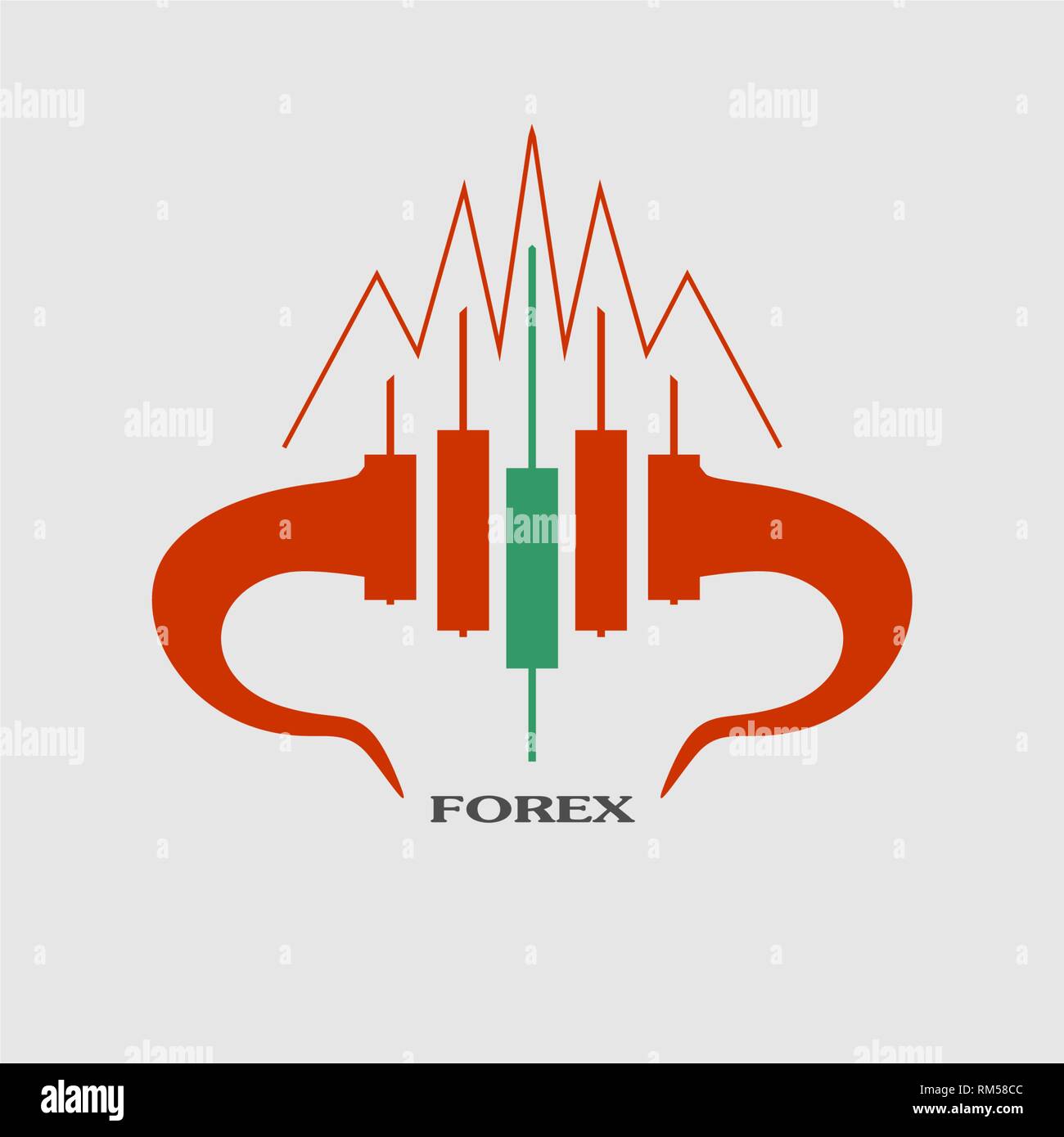 Candlestick trading emblem Stock Vector Image & Art Alamy