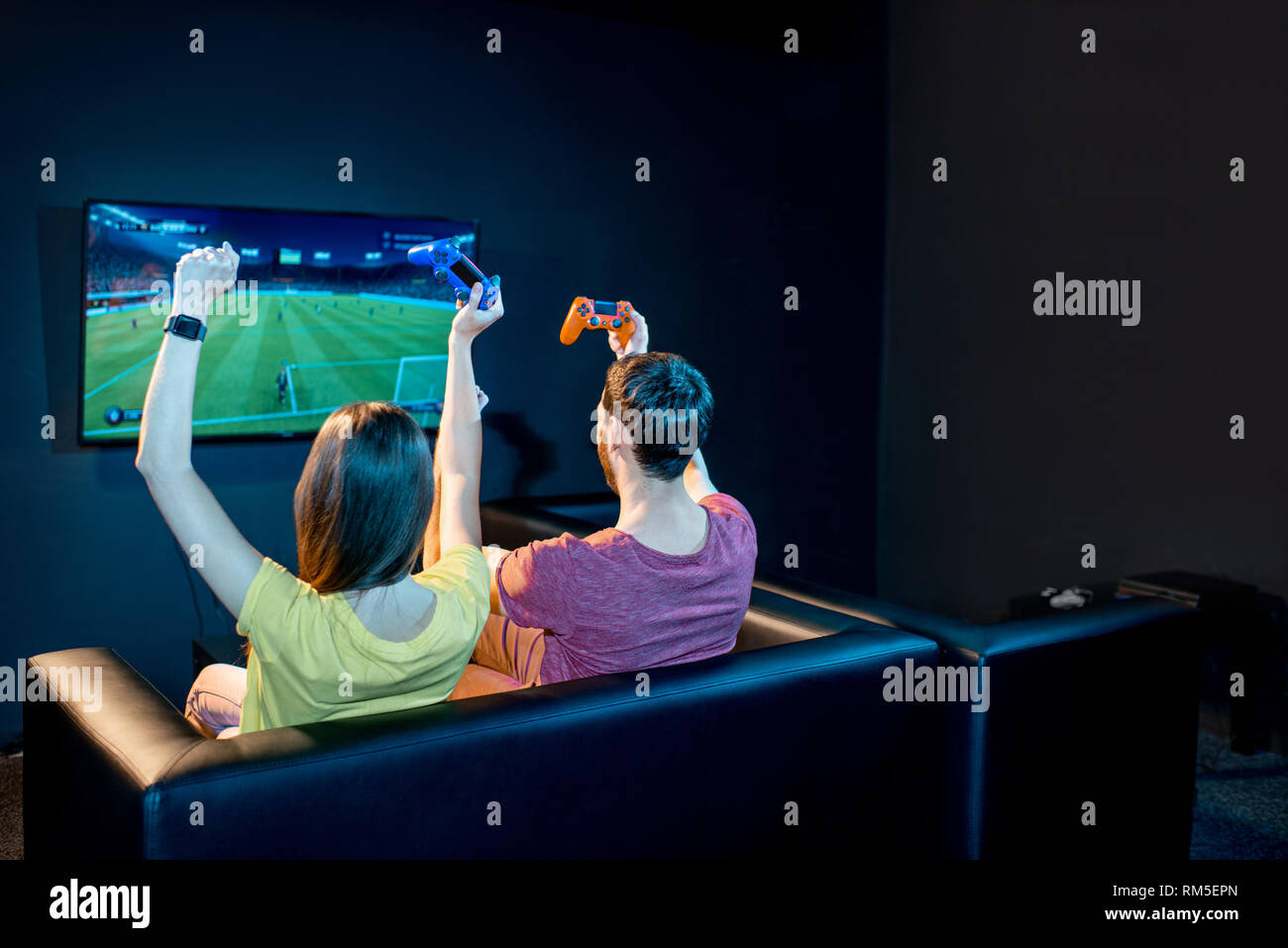 Video console rear view hi-res stock photography and images - Alamy