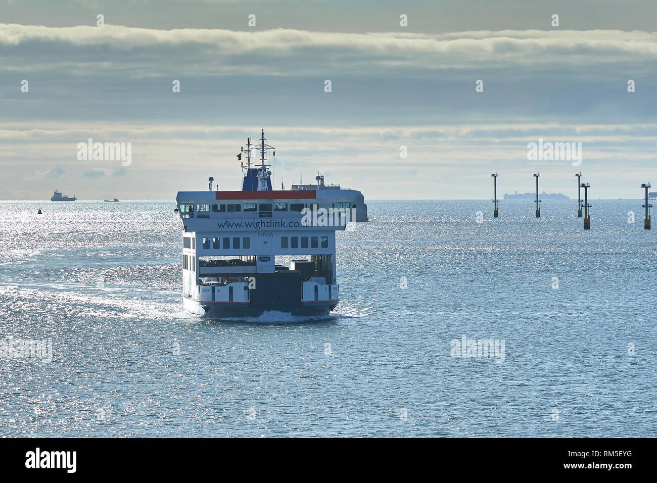 Ferry portsmouth fishbourne hi-res stock photography and images - Alamy