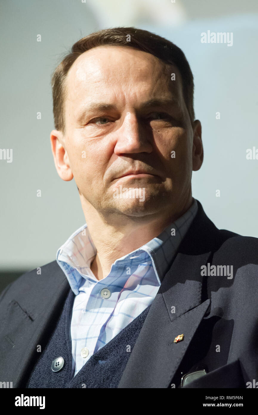 Radoslaw Sikorski in Gdynia, Poland. February 10th 2019  © Wojciech Strozyk / Alamy Stock Photo Stock Photo