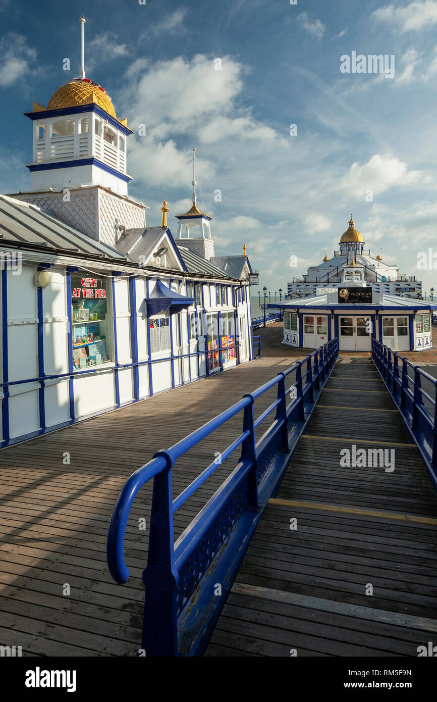 Winter afternoon on Eastbourne Pier in East Sussex. Stock Photo