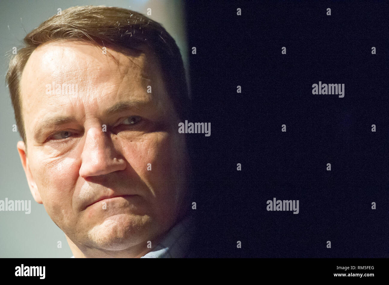 Radoslaw Sikorski in Gdynia, Poland. February 10th 2019  © Wojciech Strozyk / Alamy Stock Photo Stock Photo