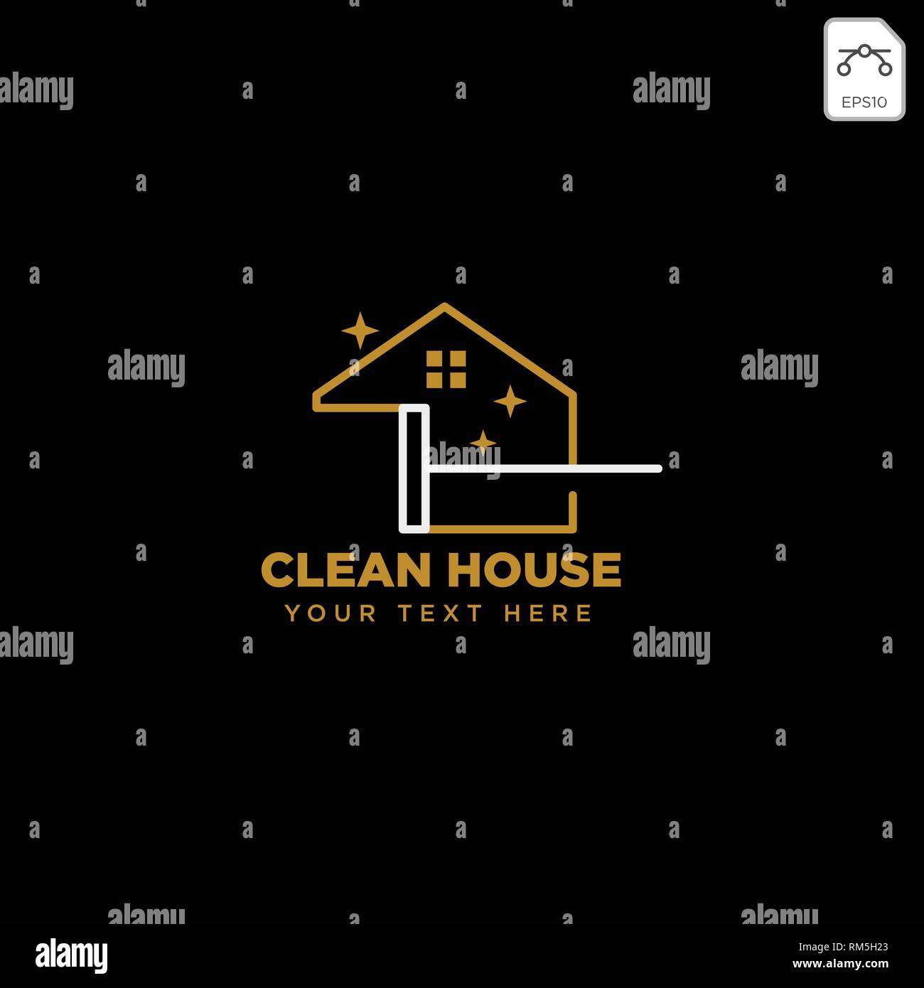 cleaning service house eco logo template vector illustration icon ...