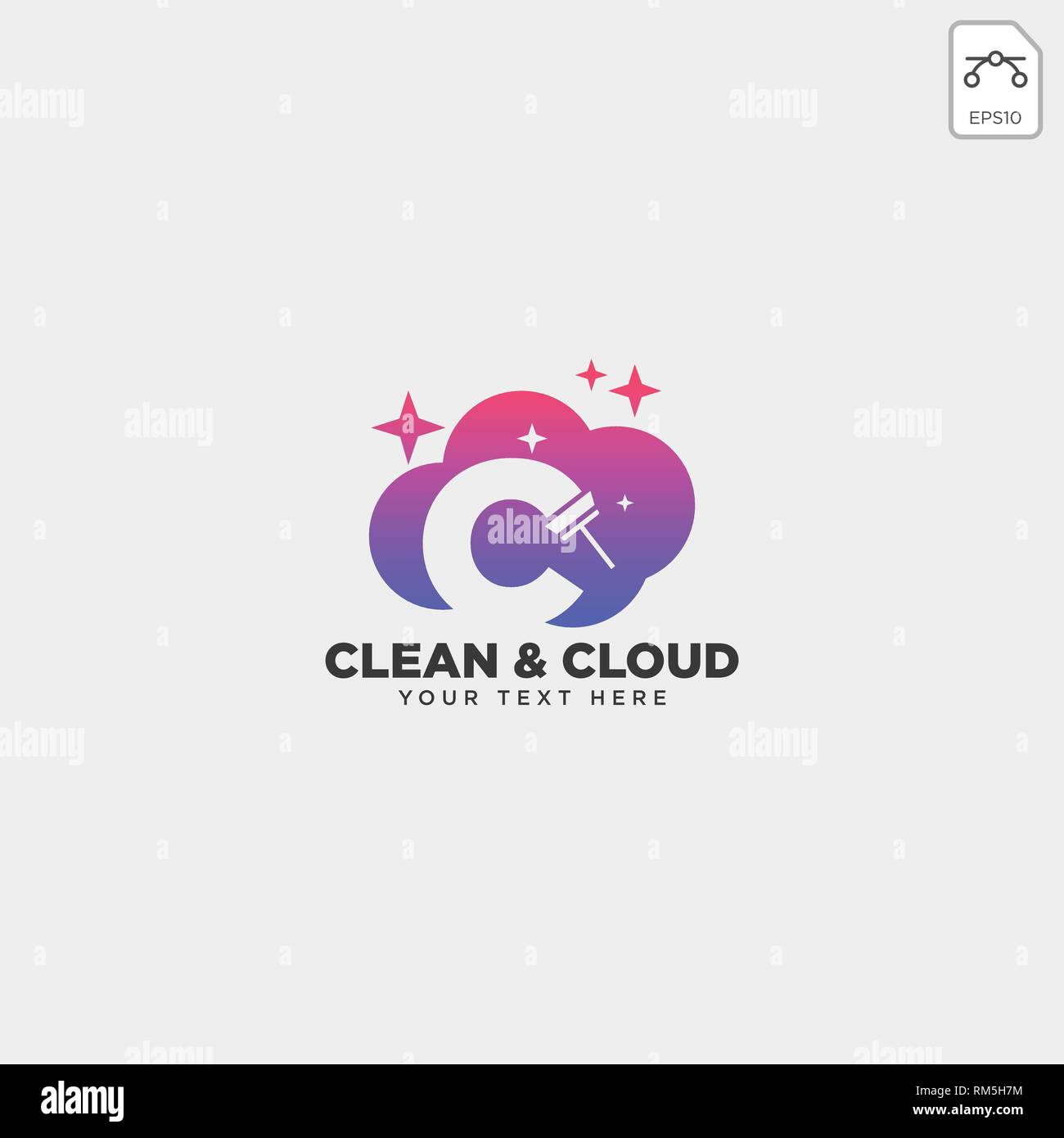 cleaning service letter C logo template vector illustration icon element isolated - vector Stock Vector
