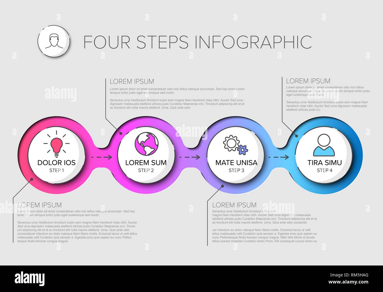 Vector multipurpose Infographic template with four elements options and ...