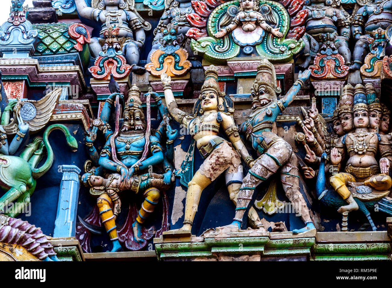 sculpture Meenakshi Temple, Madurai, Tamil Nadu, India, Asia Stock