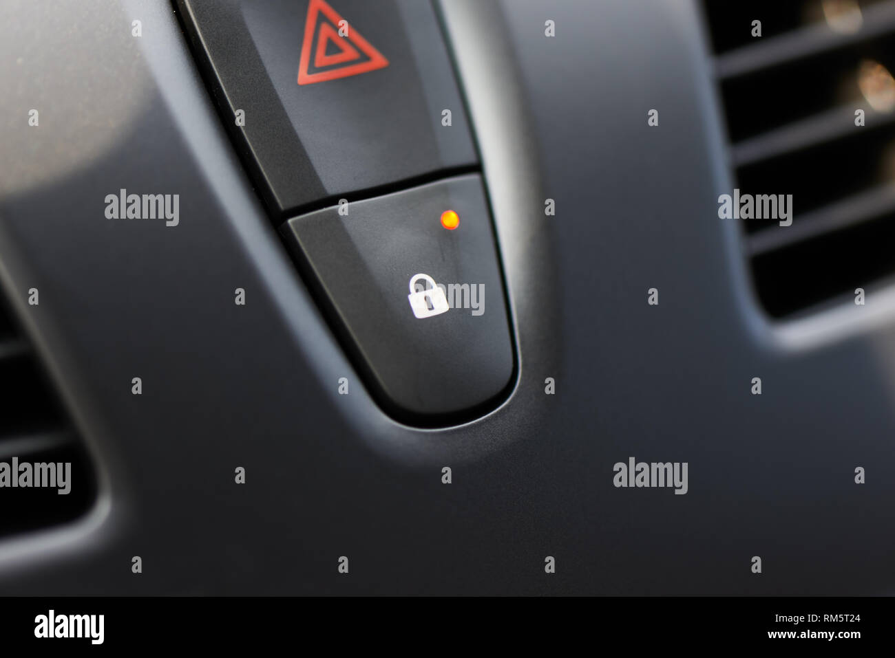 power door lock button to lock all doors of the car Stock Photo Alamy