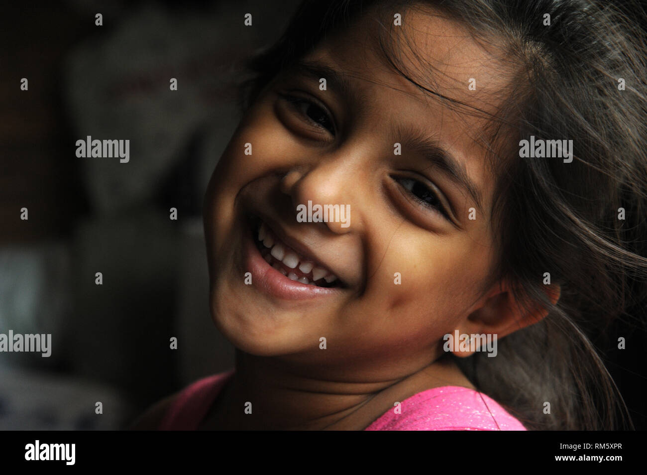 Little girl smiling Stock Photo