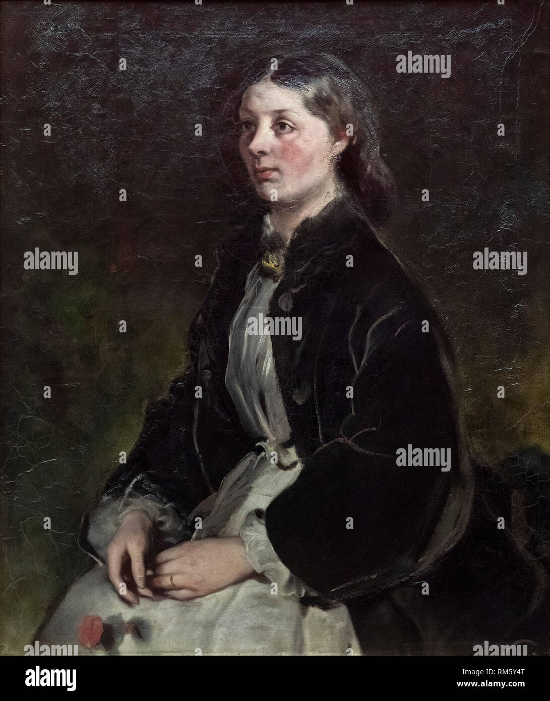 Ferdinand von Rayski (1806-1890), Portrait of Baroness Christina von Schönberg, ca. 1864-1868. Alte Nationalgalerie, Berlin, Germany. Stock Photo