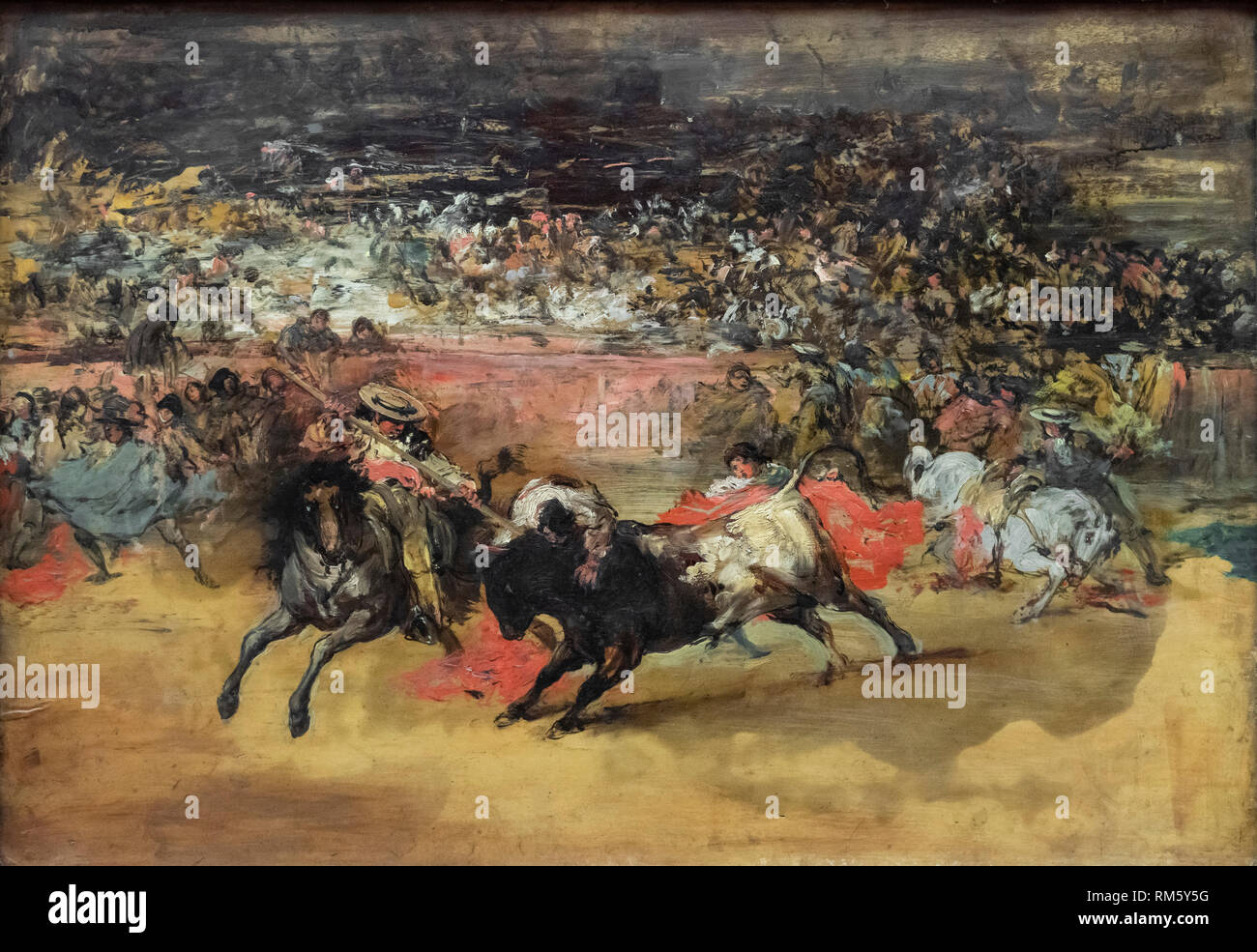 Eugenio Lucas y Villaamil (1849-1918), Corrida bullfight, ca. 1900. Stierkampf.   Alte Nationalgalerie, Berlin. Stock Photo