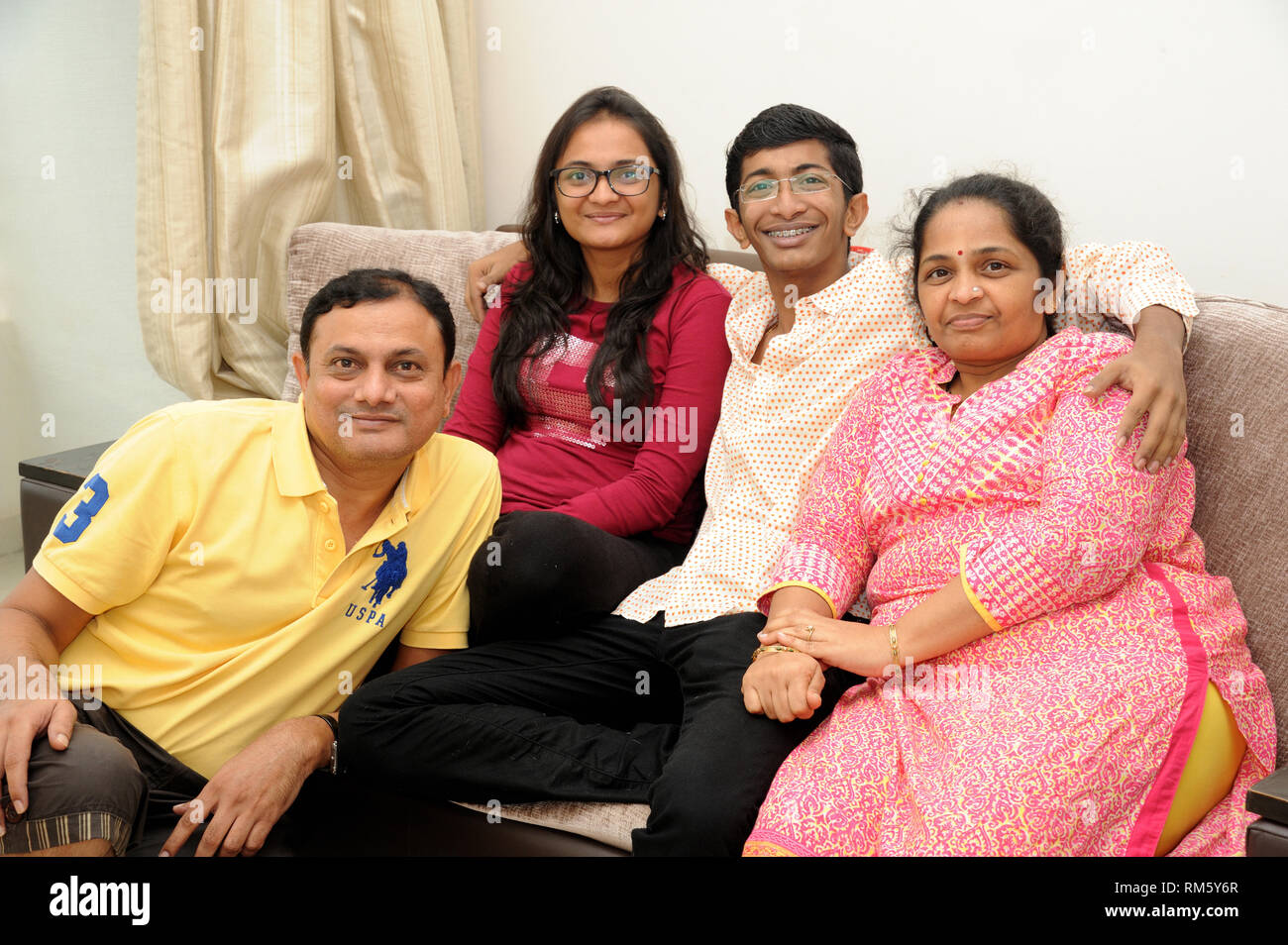 Indian Family, India, Asia, MR#364 Stock Photo