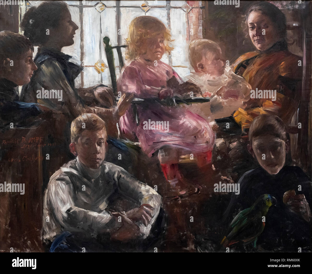 Lovis Corinth (1858-1925), The Family of the Painter Fritz Rumpf, 1901. Die Familie des Malers Fritz Rumpf. Alte Nationalgalerie, Berlin. Stock Photo