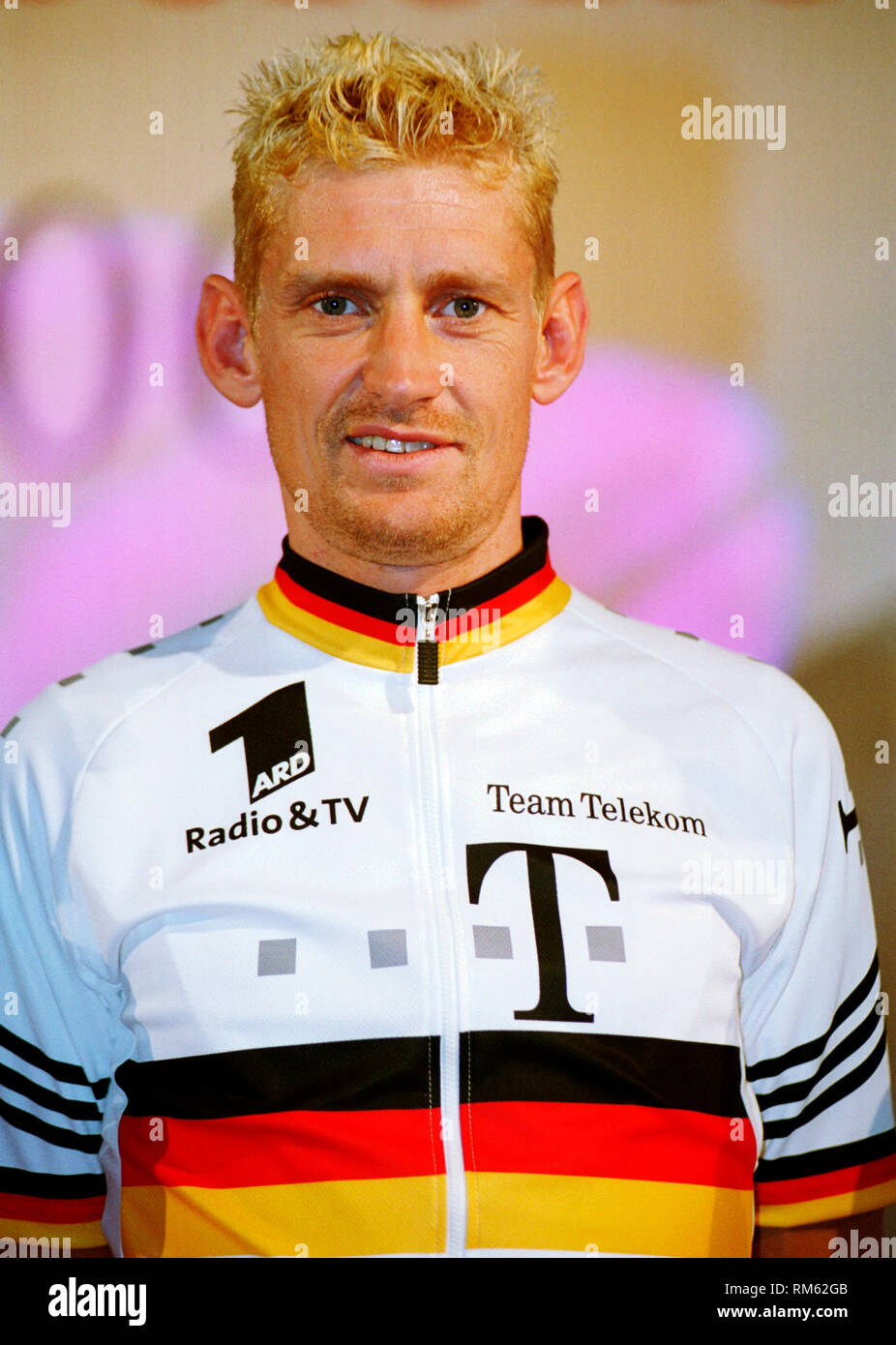 Dortmund Germany 29.01.2001, presentation of Team Telekom cycling team ---  Rolf ALDAG (GER Stock Photo - Alamy