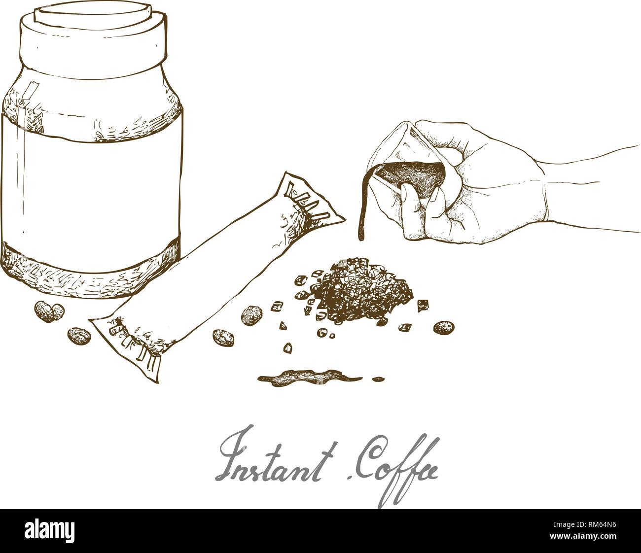 Ink sketch of cocoa powder  Stock Illustration 48708270  PIXTA