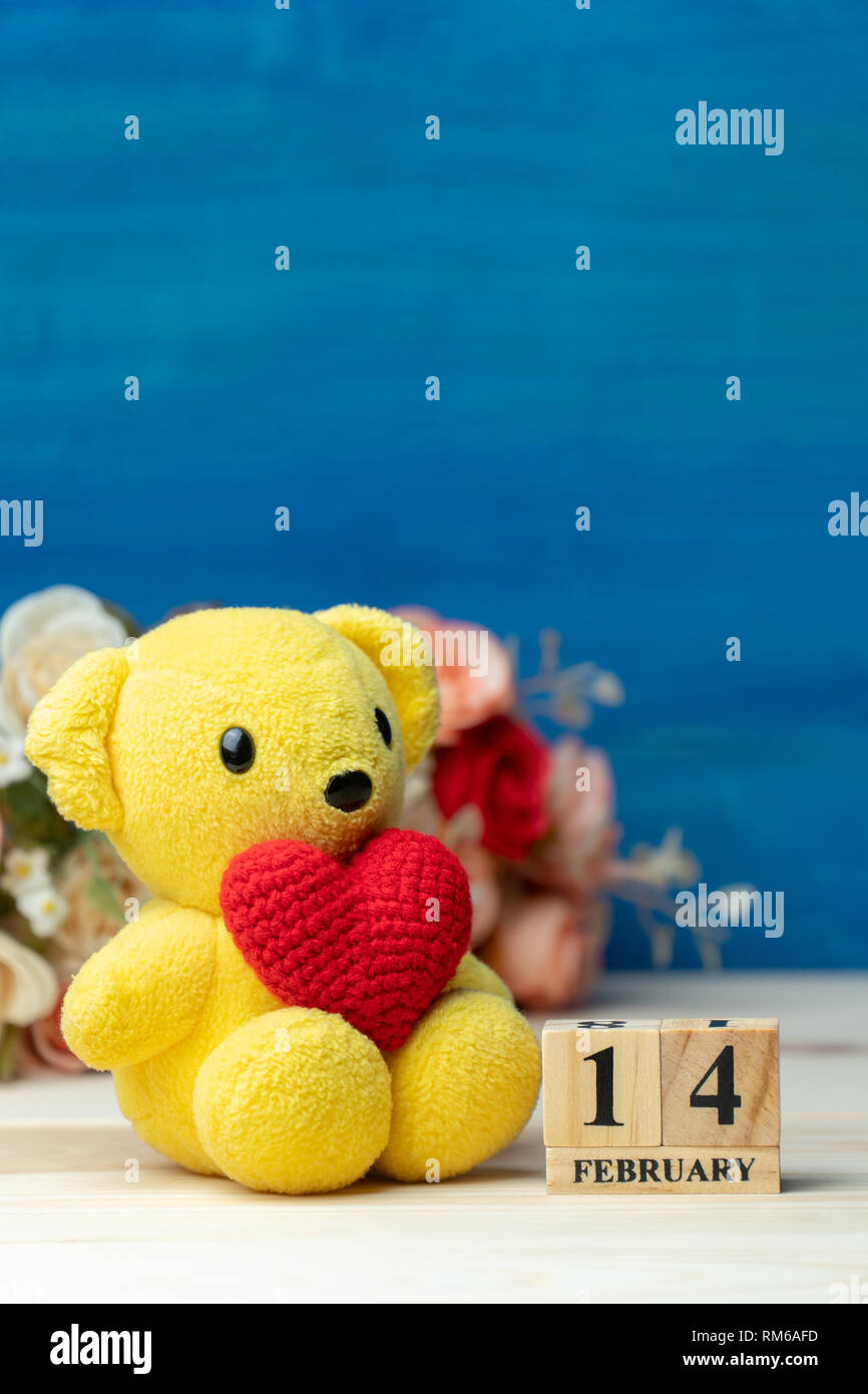 red and yellow teddy bear