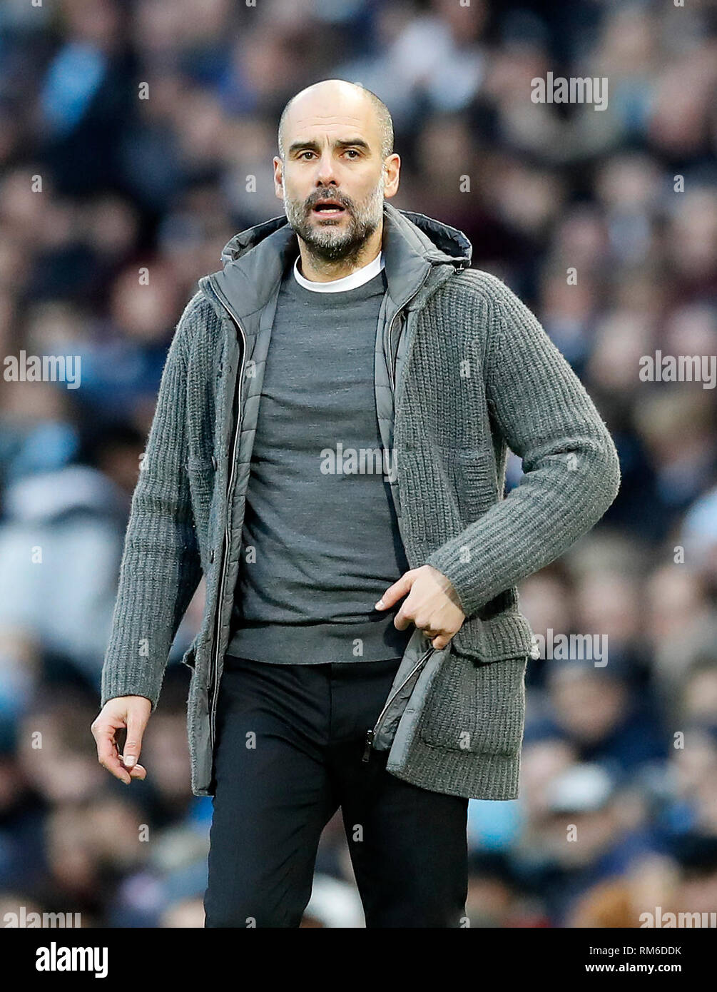 Stoel Aanzienlijk Robijn Manchester City manager Pep Guardiola gestures on the touchline Stock Photo  - Alamy