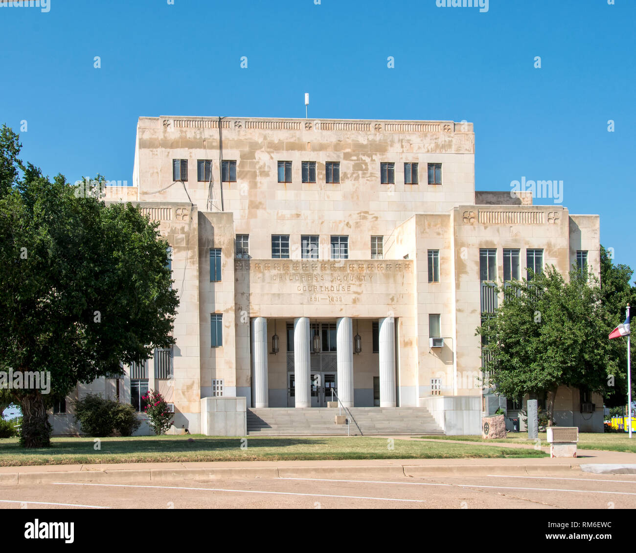 Childress County Courthouse - Childress, Texas Stock Photo