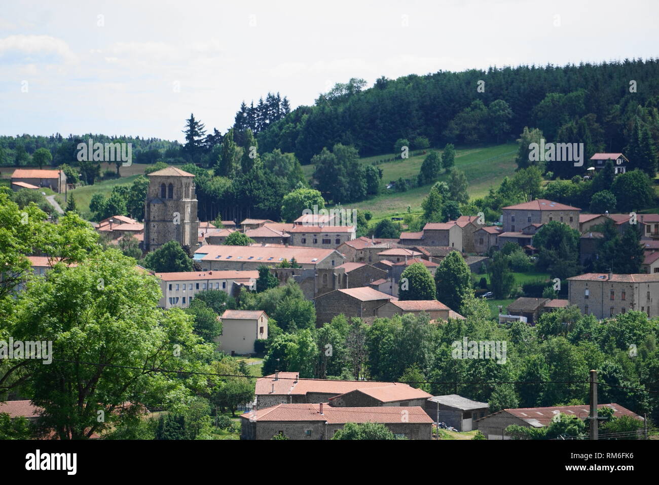 Auvergne Region of France Landscape Stock Photo