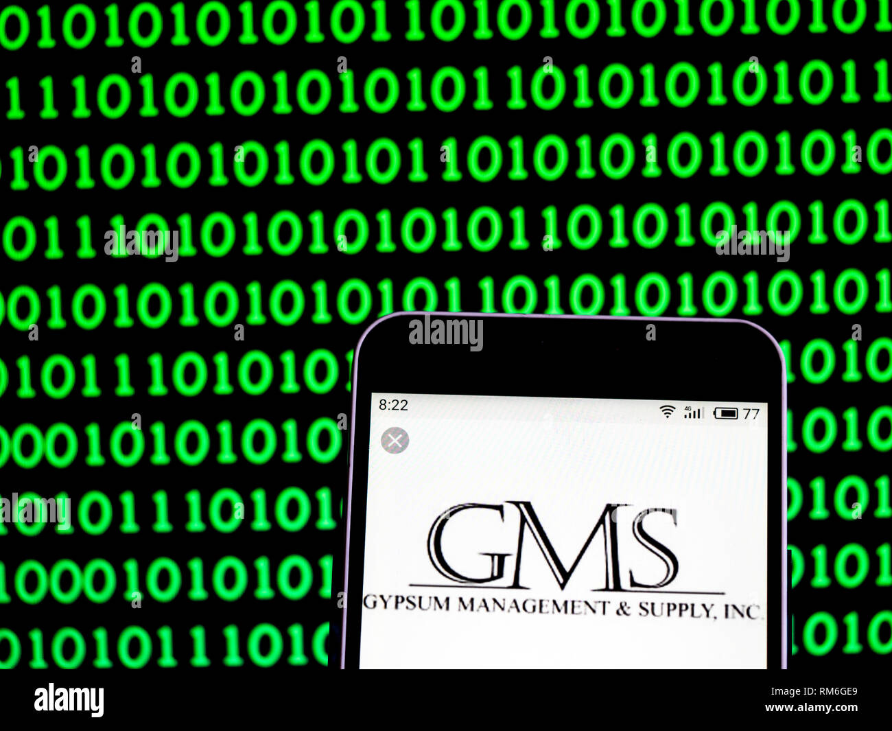 Gypsum Management & Supply, Inc. logo seen displayed on smart phone Stock Photo Alamy