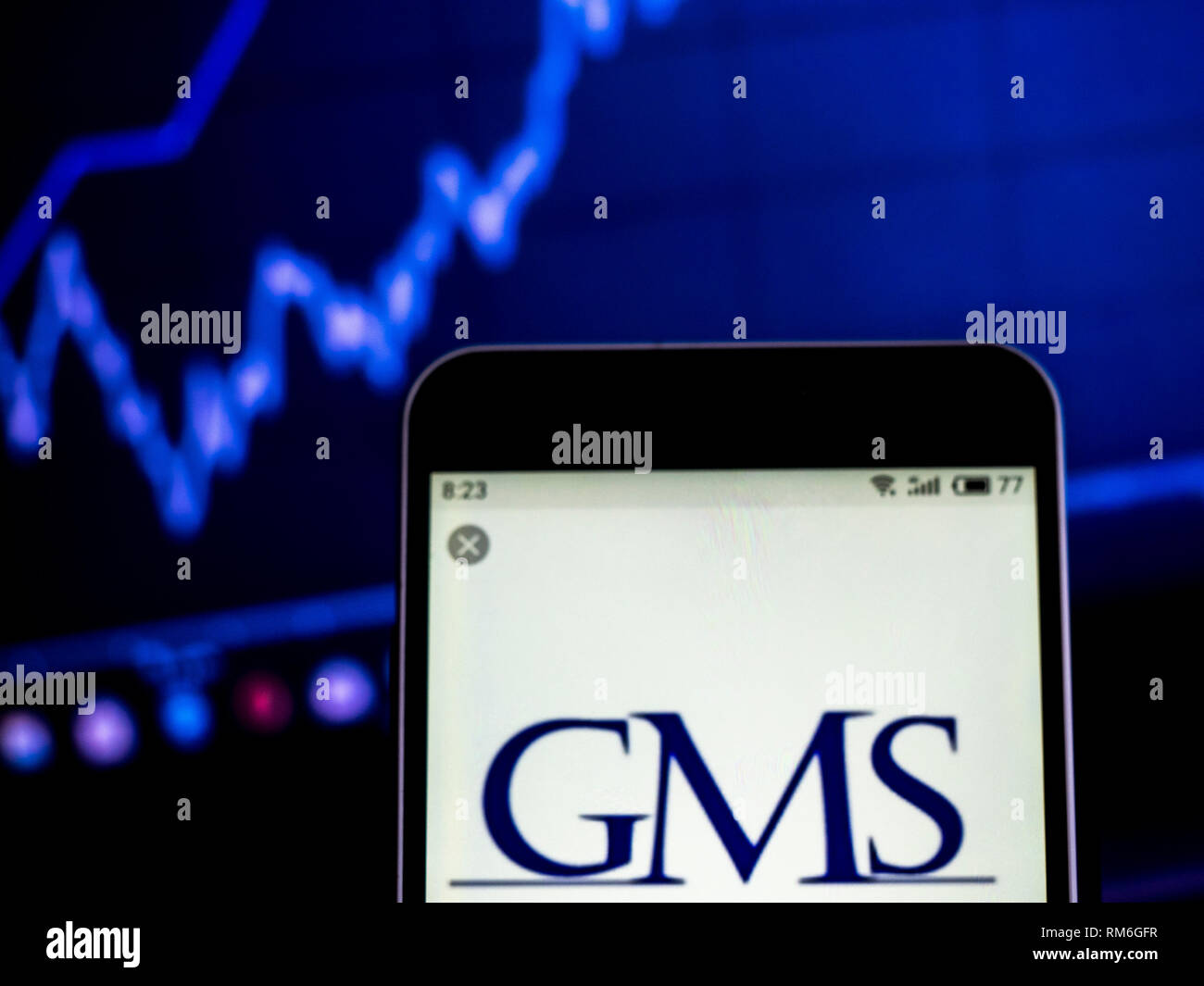 Gypsum Management & Supply, Inc. logo seen displayed on smart phone Stock Photo Alamy