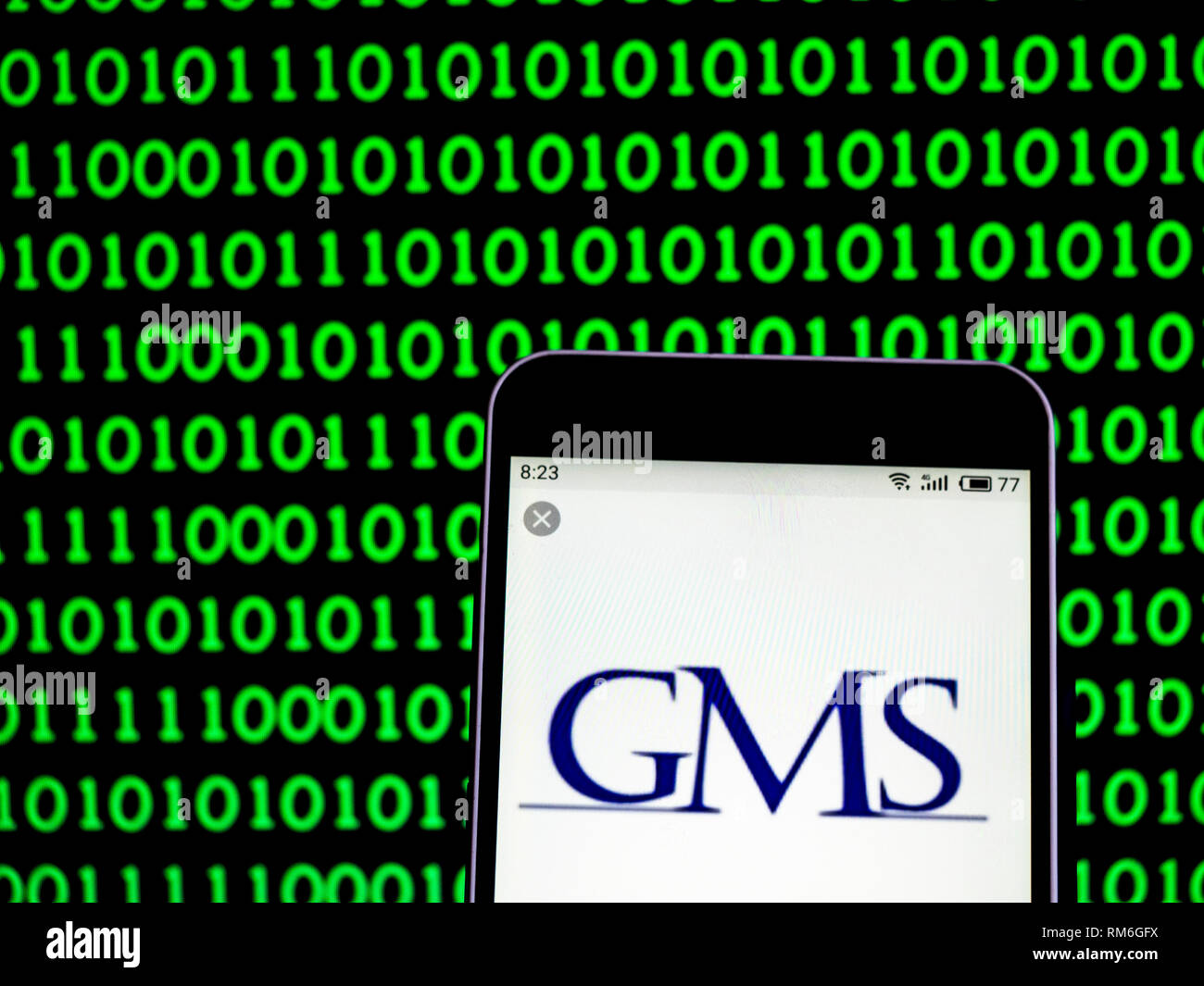 Gypsum Management & Supply, Inc. logo seen displayed on smart phone Stock Photo Alamy