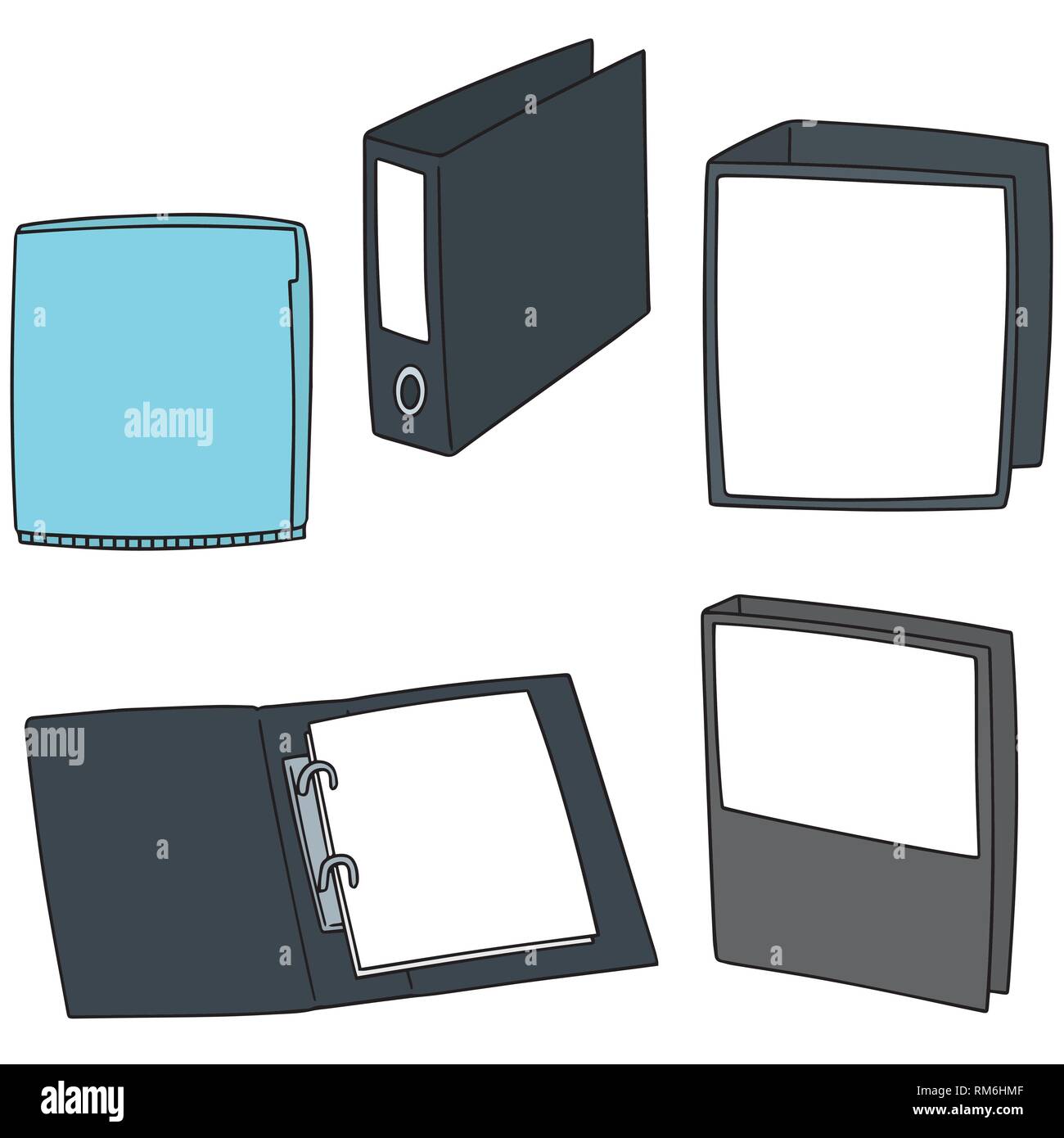 vector set of folder Stock Vector Image & Art - Alamy