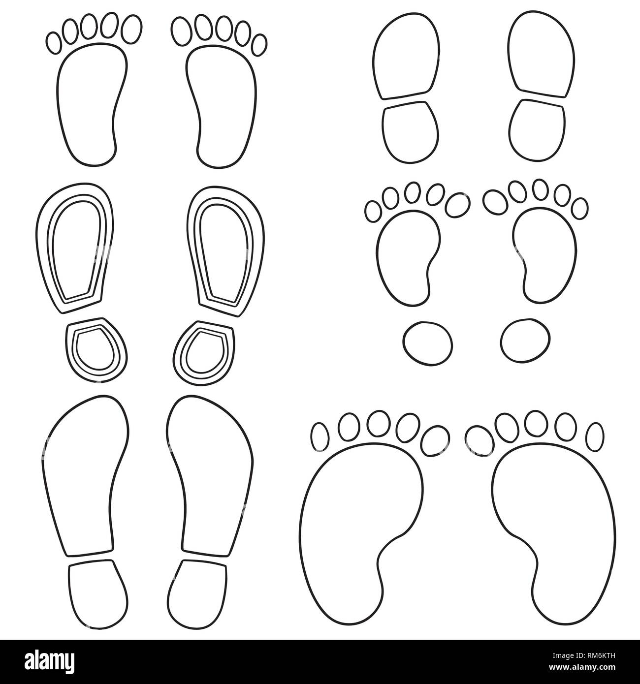 Cartoon human footprints hires stock photography and images Alamy