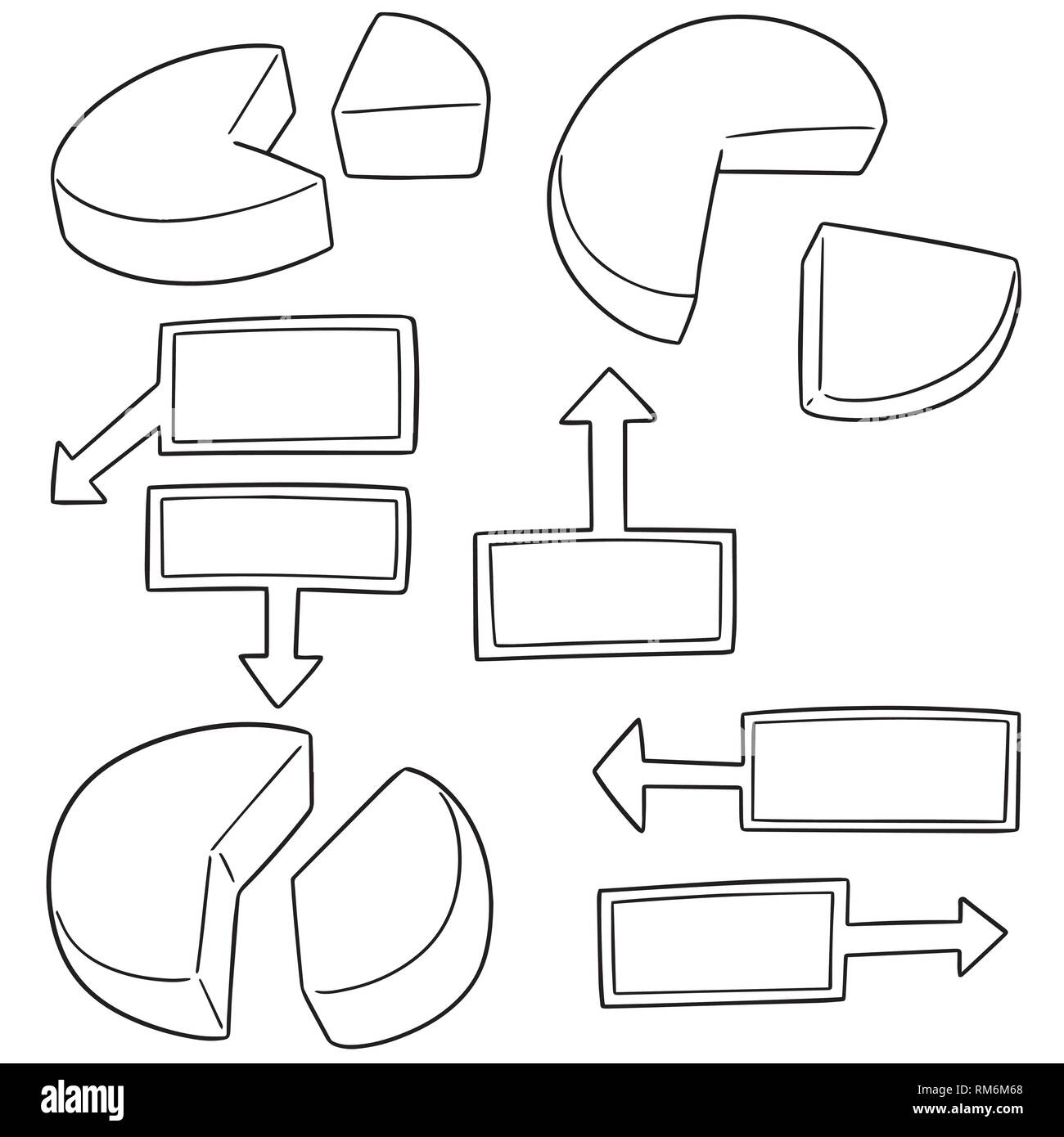 vector set of pie chart Stock Vector Image & Art - Alamy