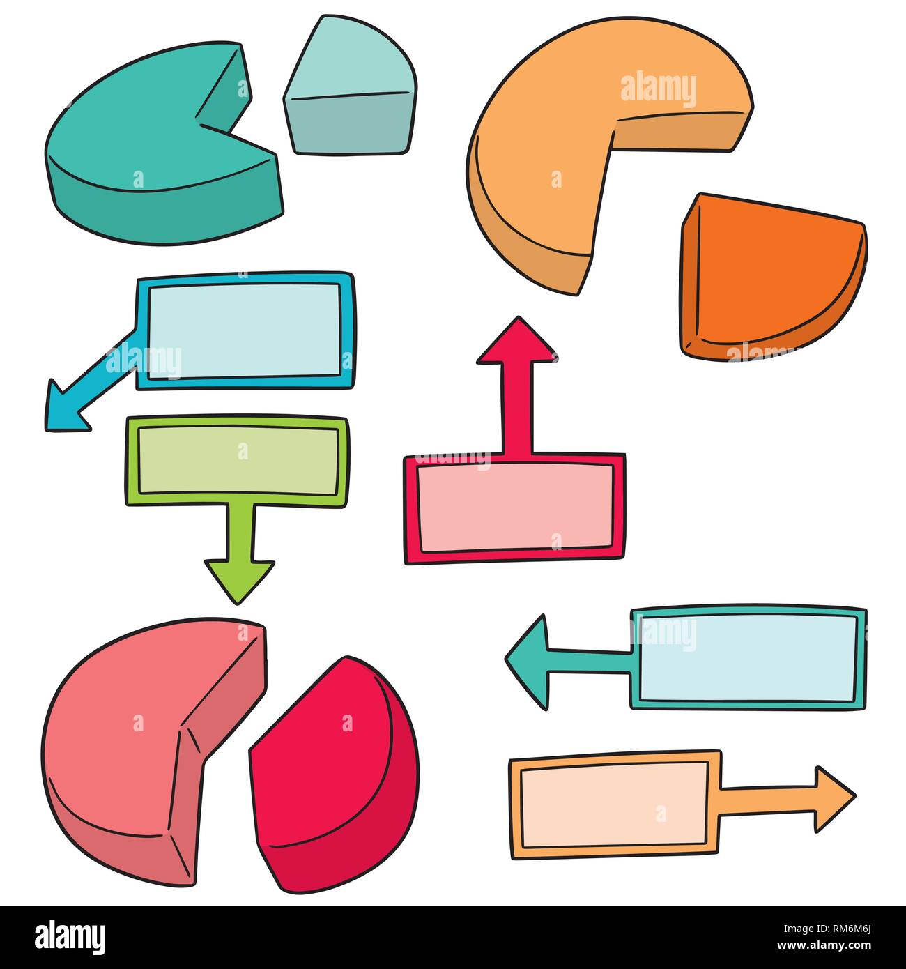vector set of pie chart Stock Vector Image & Art - Alamy