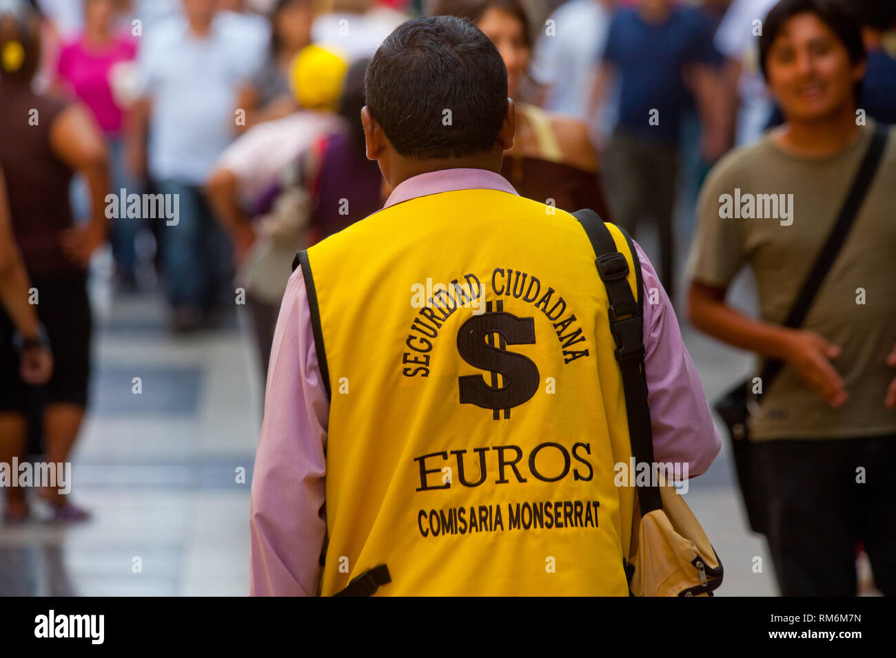 Exchange clerk working on the streets of Lima Stock Photo Alamy Exchange clerk working on the streets of Lima Stock Photo Alamy