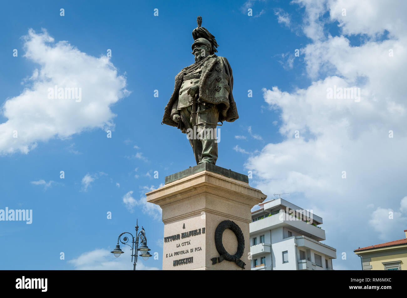 Statue di Vittorio Emanuele II at Pisa. Toscana, Italy Stock Photo