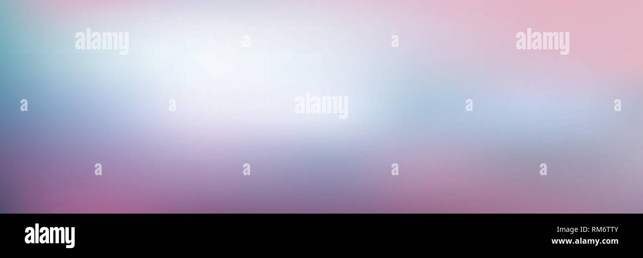 Simple wide gradient pastel purple pink and blue abstract background for banner design Stock Vector