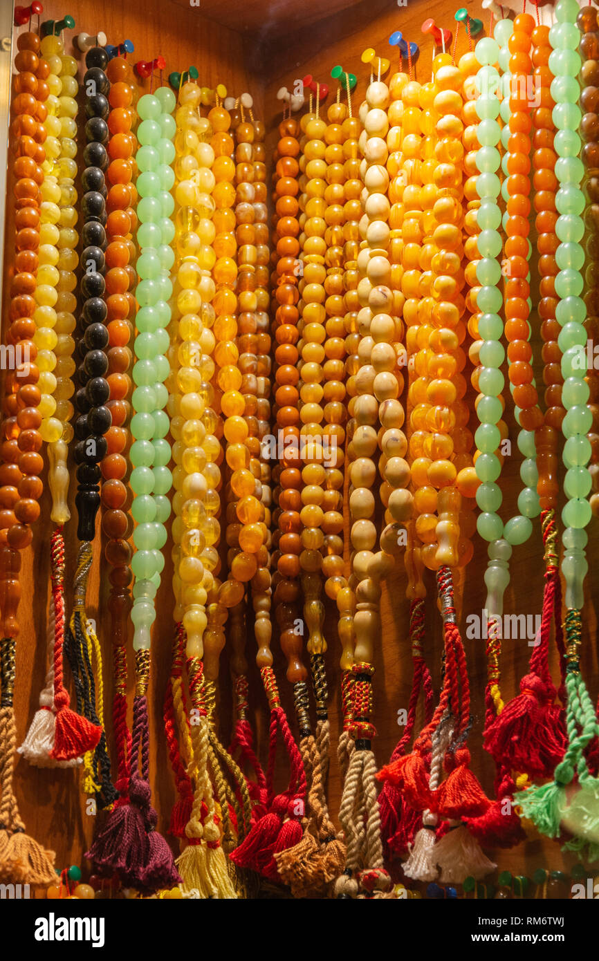 Traditional religious amber beads in Qatar Stock Photo Alamy