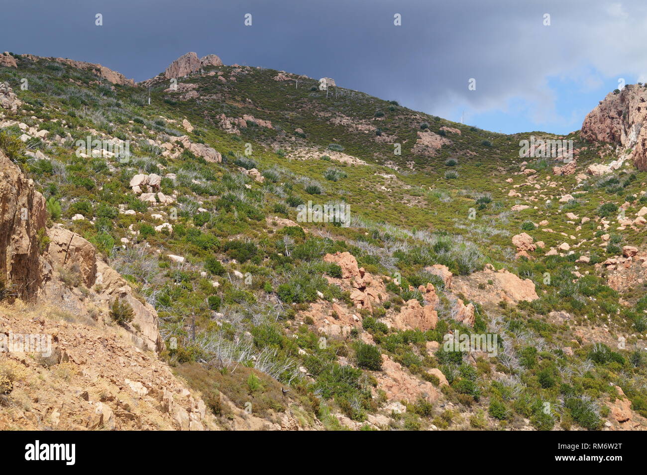 Trip trough the mountains of Corsica Island Stock Photo