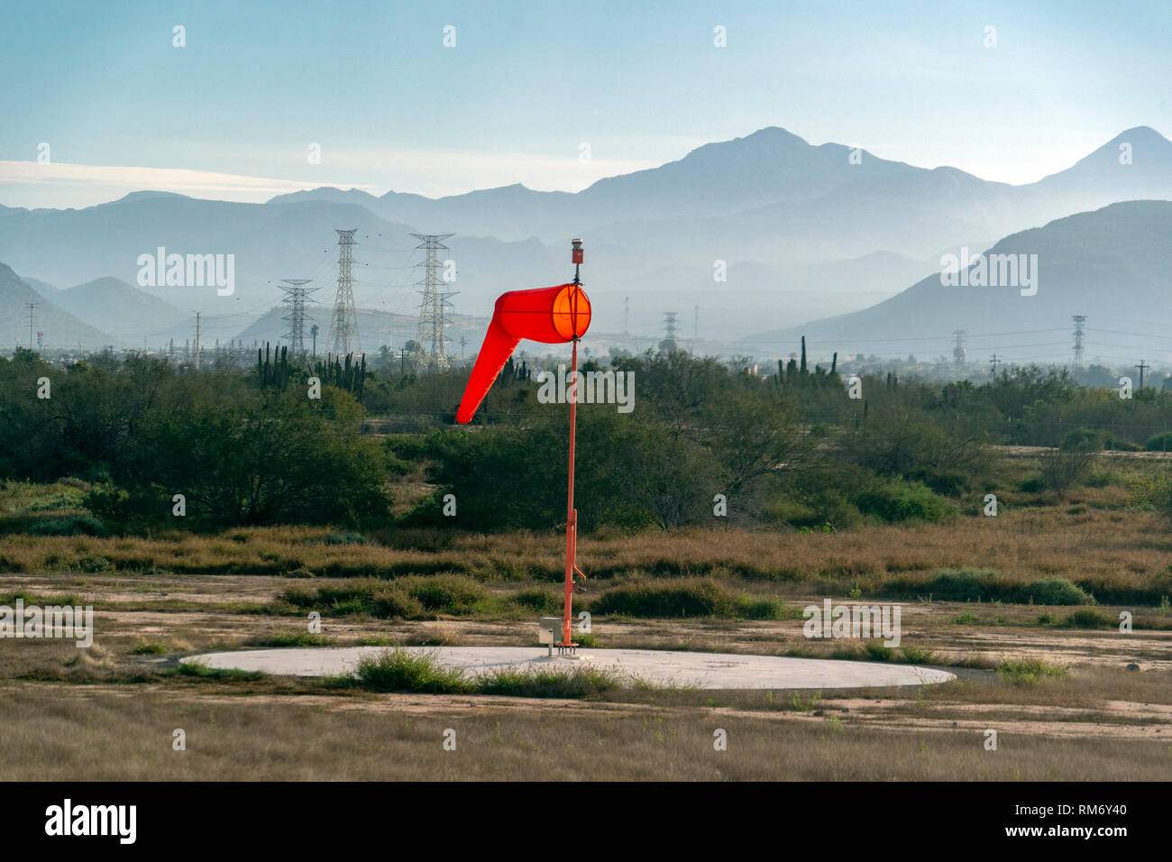 airport wind speed red sign direction Stock Photo Alamy