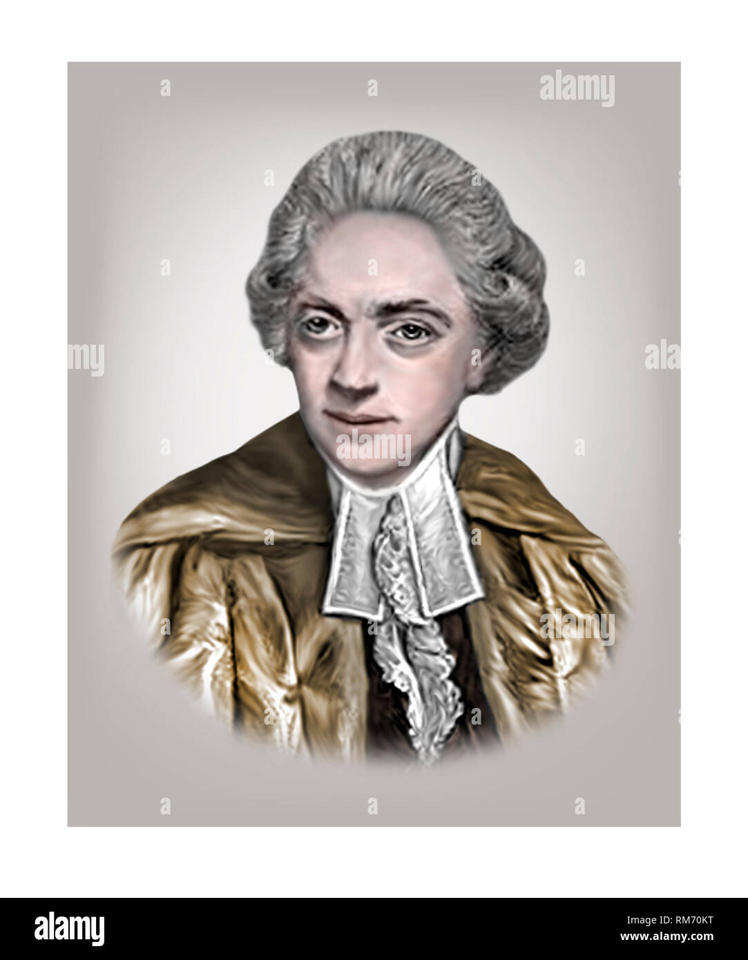 Charles Burney 1726-1814 English Music Historian Composer Stock Photo