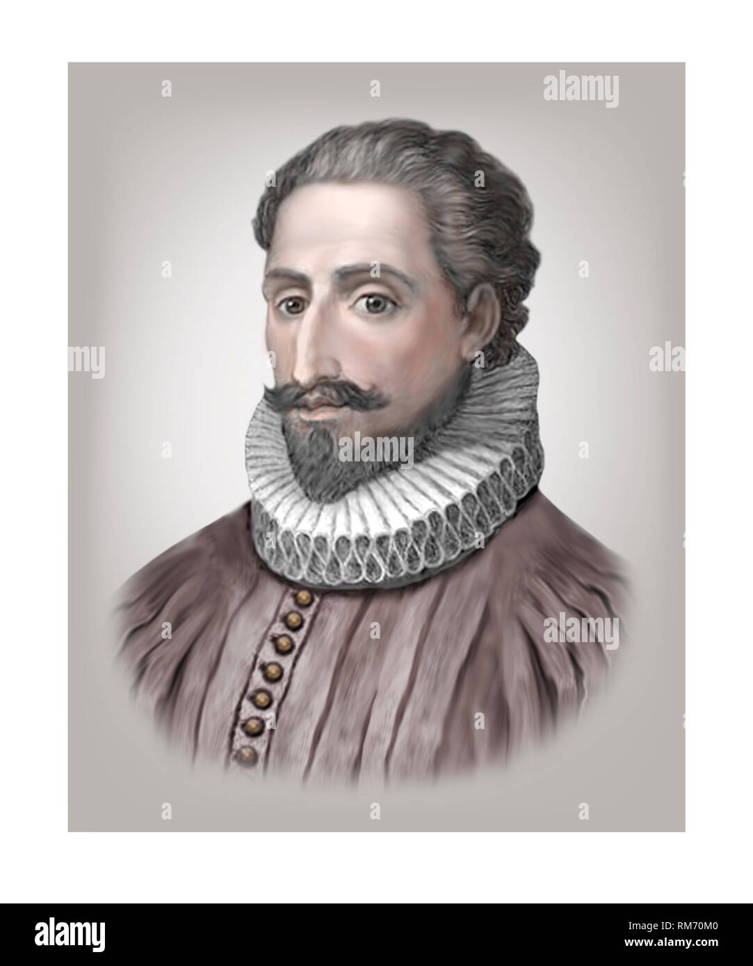Miguel de Cervantes c1547-1616 Spanish Writer Stock Photo