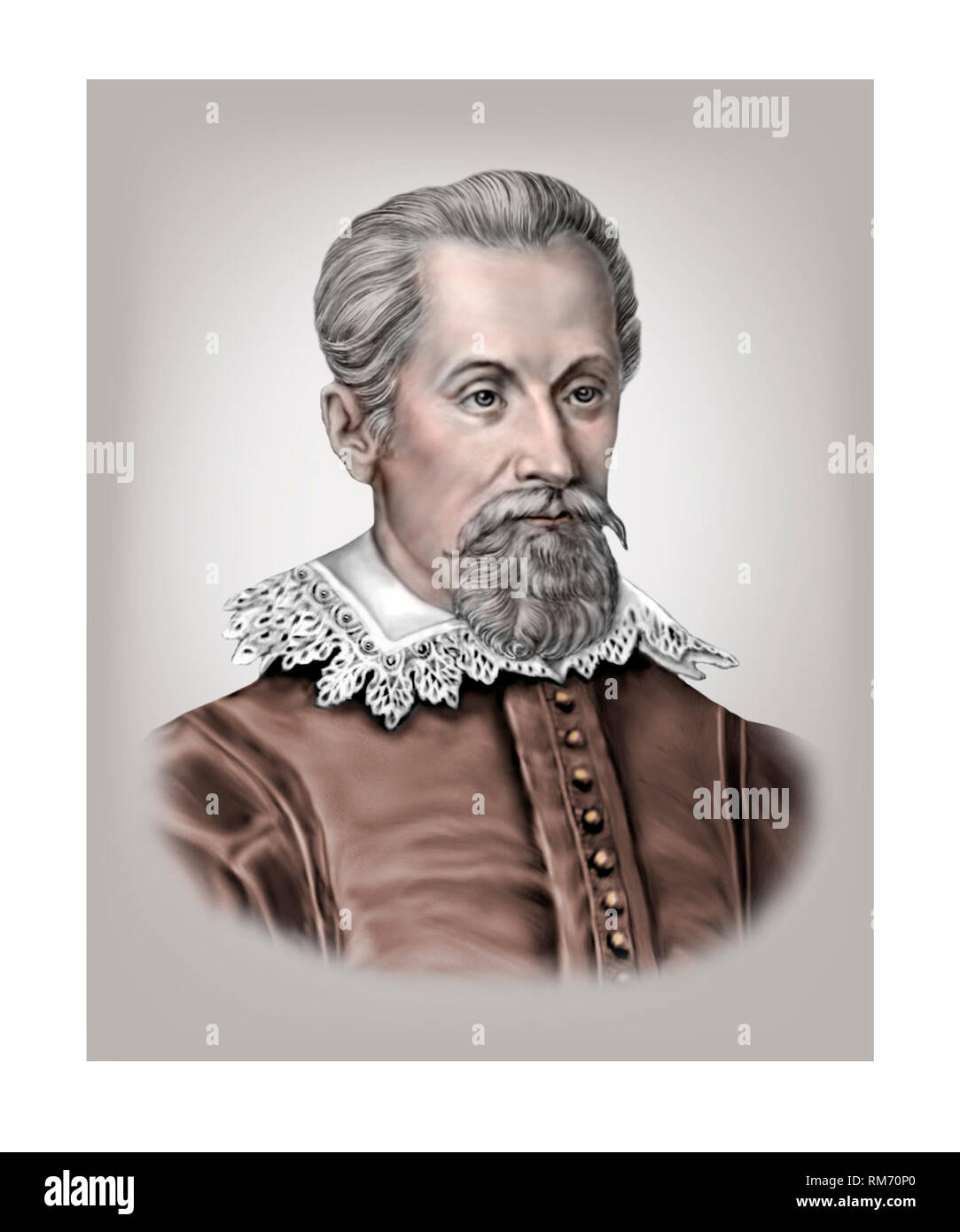 Johannes Kepler 1571-1630 German Mathematician Astronomer Stock Photo