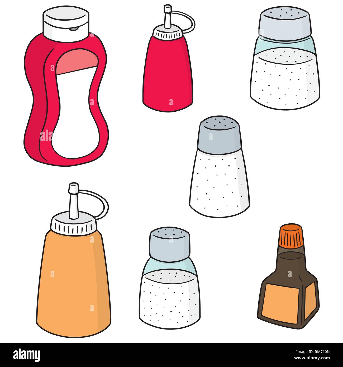 vector set of condiment bottle Stock Vector Image & Art Alamy
