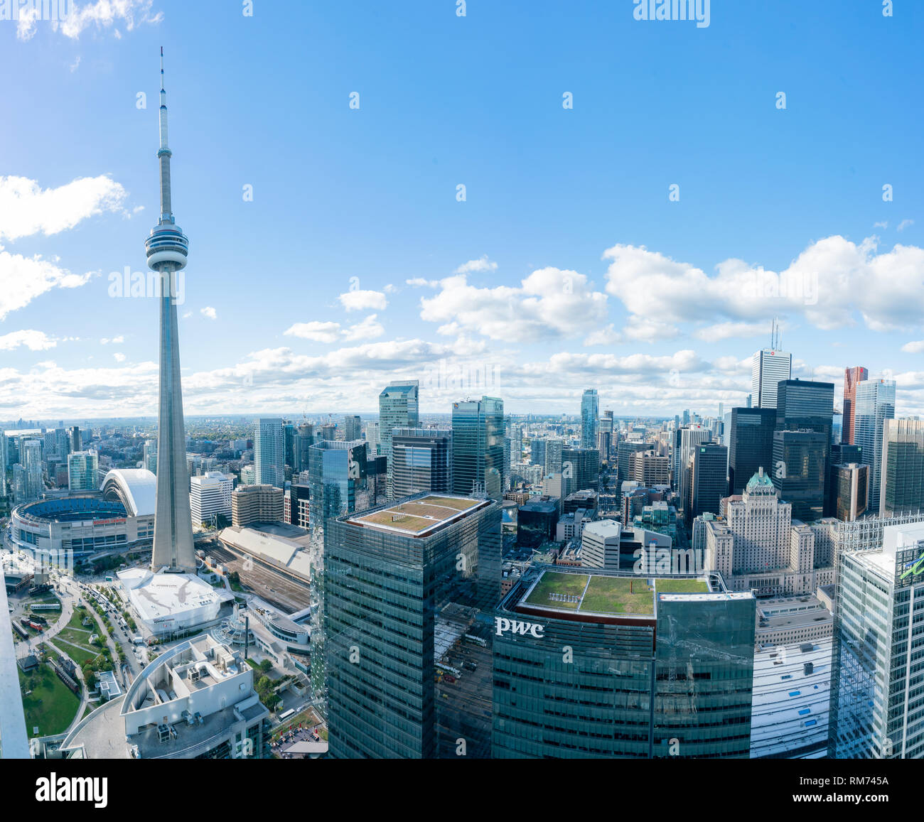 Bird eye view cn tower hi-res stock photography and images - Alamy