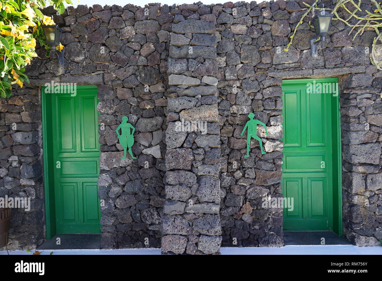 Toilettengebäude, Fundación César Manrique,  Vulkan und Architektur, Museum, Tahiche, Lanzarote, Kanarische Inseln, Spanien Stock Photo
