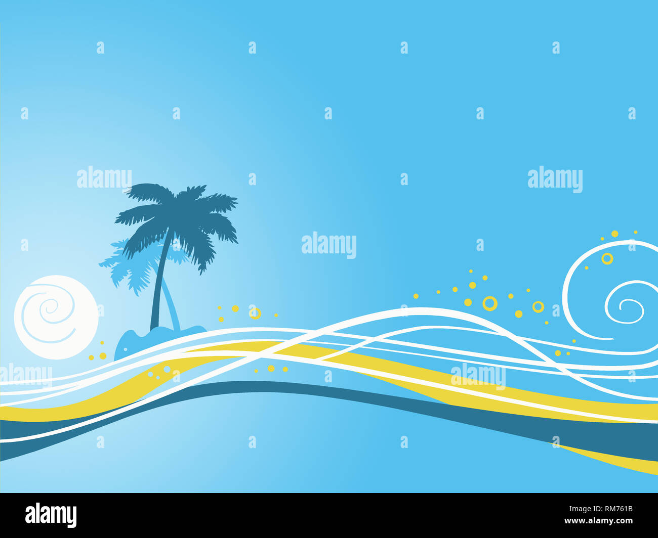 palm tree background blue Stock Photo Alamy