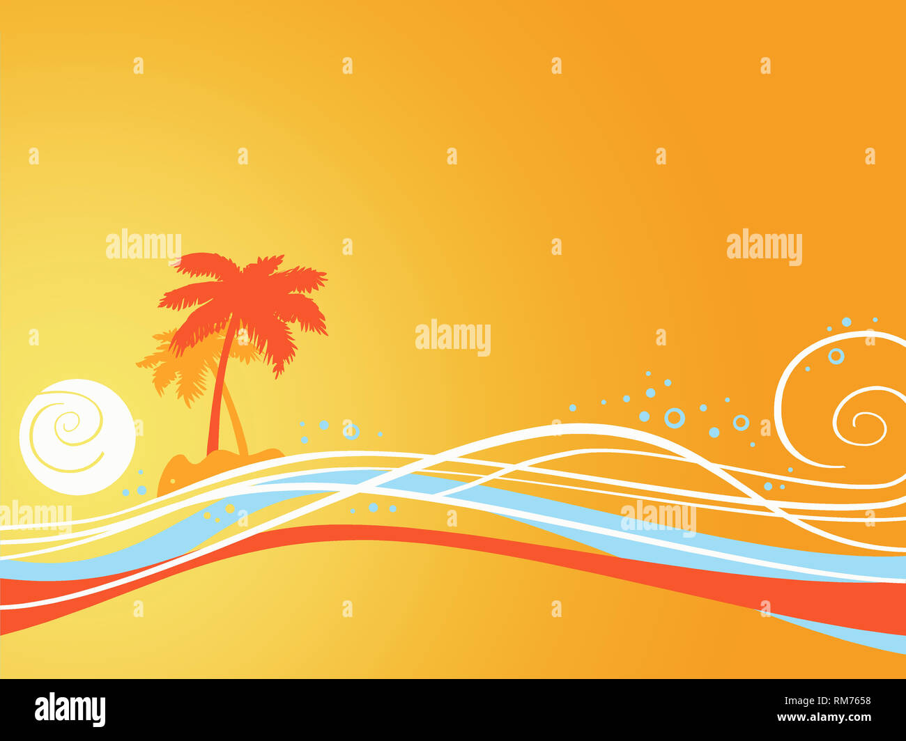 palm tree background orange Stock Photo Alamy