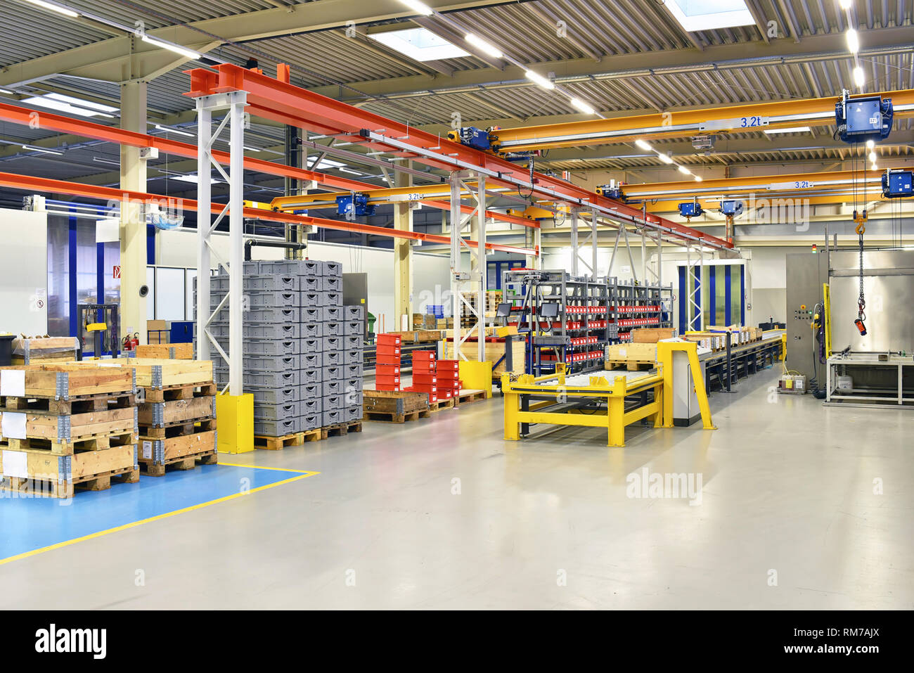 modern industrial factory for mechanical engineering equipment and