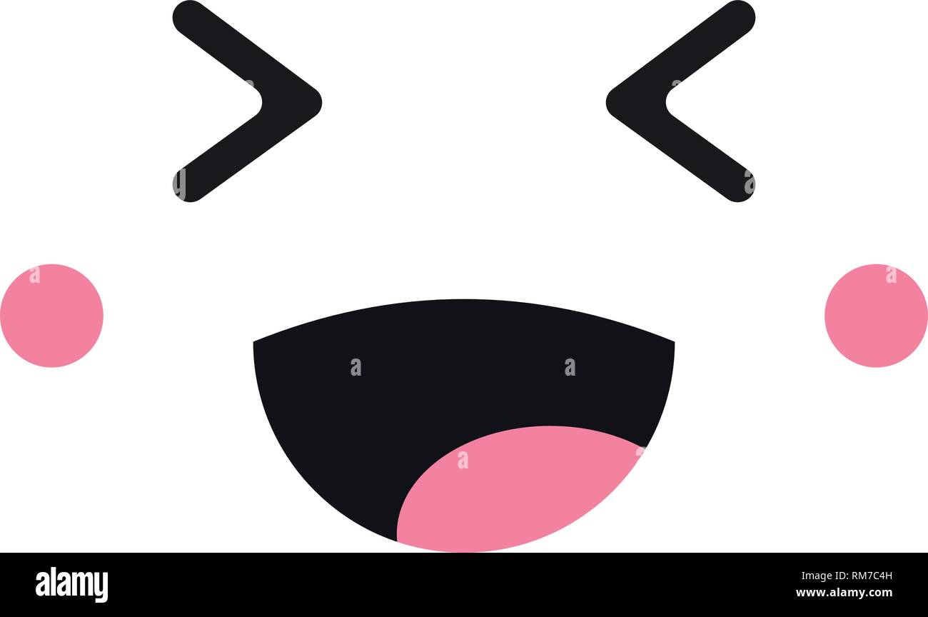 Kawaii happy wink facial expression hi-res stock photography and images ...