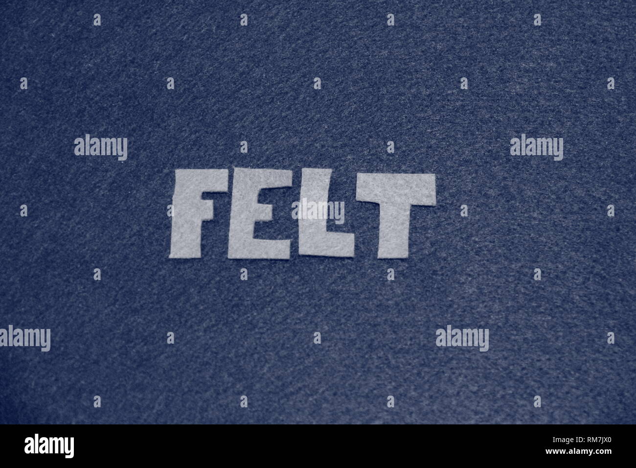 Self referencing felt letters Stock Photo