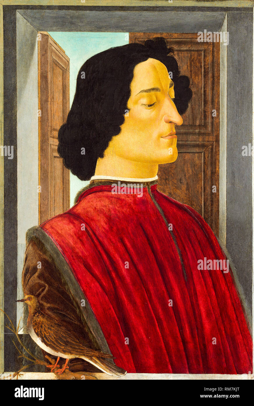 Giuliano de Medici (1453-1478), portrait painting by Sandro Botticelli, circa 1478-1480 Stock Photo