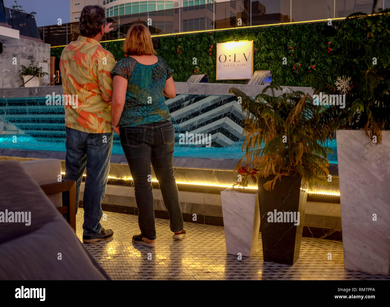 Various interior and exterior views of the boutique O:live Boutique Hotel  and its sister property called O:LV Fifty Five, in San Juan, Puerto Rico  Stock Photo - Alamy